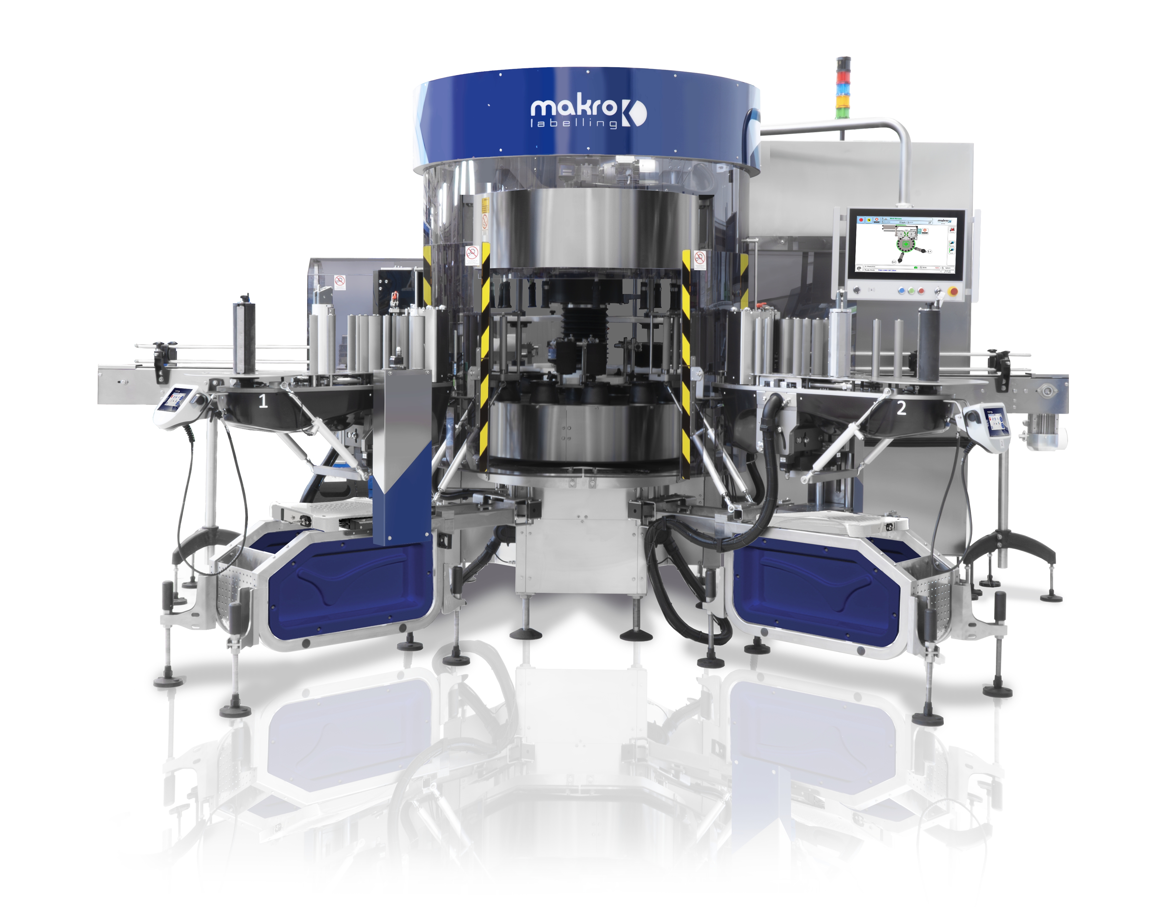 Image of a Makro Labelling machine on a white background.